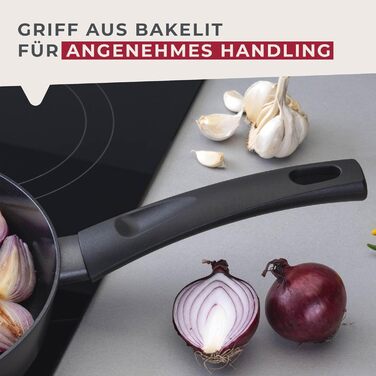 Сковорода 24 см глибока з керамічним покриттям, чорна Highrise Fackelmann