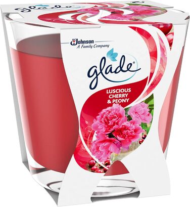 Ароматична свічка Glade (Brise) Dcor у склянці, Романтична ваніль, 6 шт. (6 x 70 г) (Вишня та Півонія)