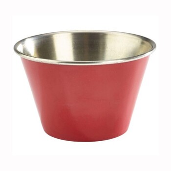 Соусник металлический 340 мл, красный, GenWare