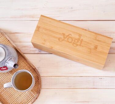Подарочный чай в бамбуковой коробке, 48 пакетиков 8 разных сортов Yogi Tea