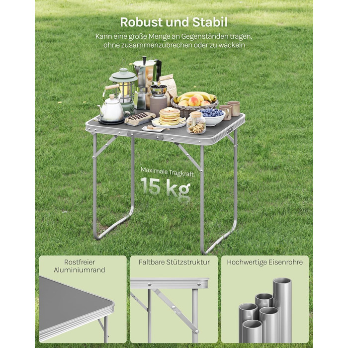 Кемпинговый стол 70 x 50 x 60 см WOLTU