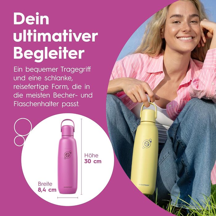 Бутылка для газированной воды 0,9 л, кораллово-красная Fizz & Go SodaStream