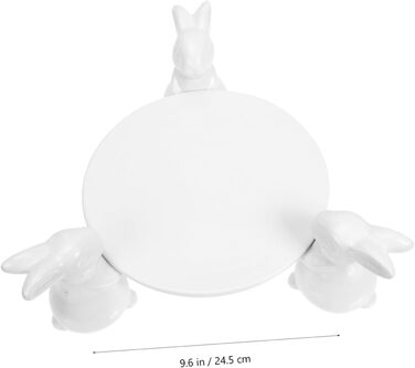 Керамічна тарілка для торта з кроликами 24,5 см VICASKY