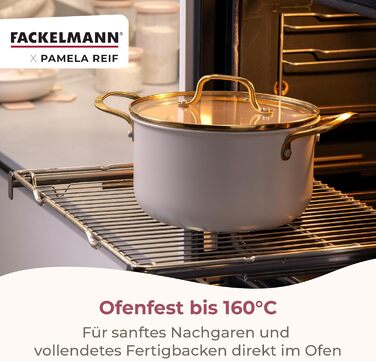 Кастрюля 3,4 л со стеклянной крышкой 20 см, пастельно-бежевый Pamela Reif Fackelmann