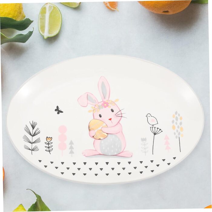 Керамическая тарелка с кроликом 28 см FUNOMOCYA