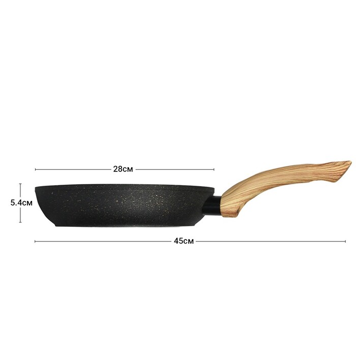 Сковорідка для смаження Fissman COSMIC BLACK 28x5,4 см (4343)