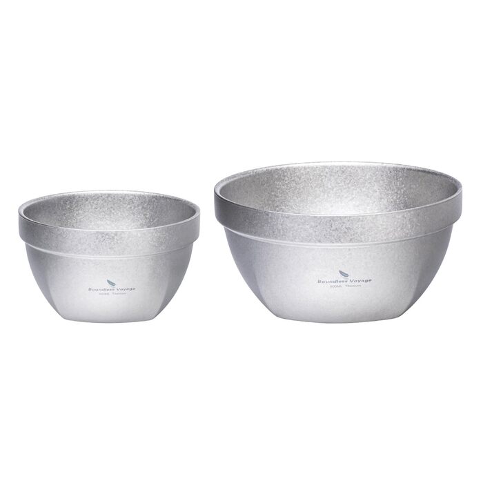 Набор титановых лоханок для кемпинга 500 и 800 мл Boundless Voyage