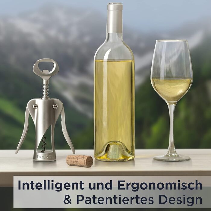 Професійний штопор-метелик срібний Deiss