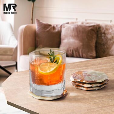 Елегантні мармурові підставки під склянки 6 шт MARBLE RANGE