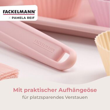 Силиконовая лопатка-скребок для теста 28 см, пастельно-розовый Pamela Reif Fackelmann