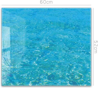 Кухонний фартух timalo зі скляним виглядом Північне море, очерет, захід сонця, океан, солома 2 мм акрилове скло Бризокості для плити, кухонний скляний фартух, акрилові скляні стінові панелі, захисна панель для фартуха (60 x 52 см, 308- Вода)