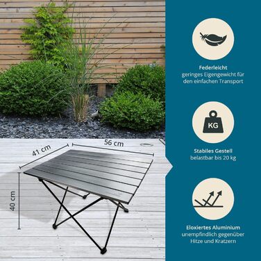 Компактный алюминиевый стол для кемпинга Skandika