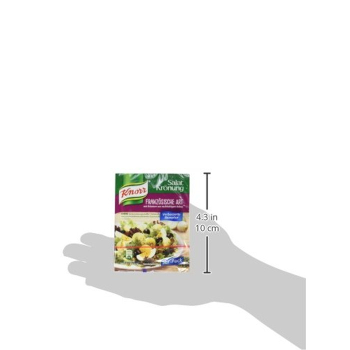 Заправка для салату Knorr у французькому стилі для смачної заправки для салату з натуральними інгредієнтами* 15 x 5 x 90 мл 8 г (75 упаковок)
