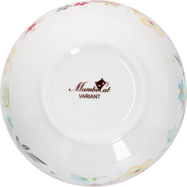 Набір із 6 тарілок для торта MamboCat Variant Floral Барвисті порцелянові тарілки для сніданку на 6 осіб Барвисті маленькі тарілки для салату, десерту та інших страв на сніданок, обід, каву та вечерю (чаша для пластівців)