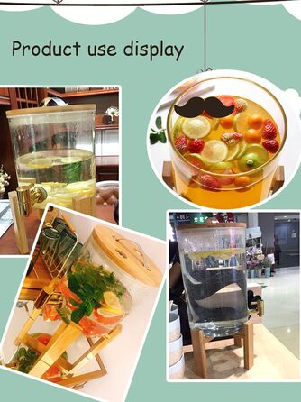 Диспенсер для напоїв скляний з краном 5 л Generisch