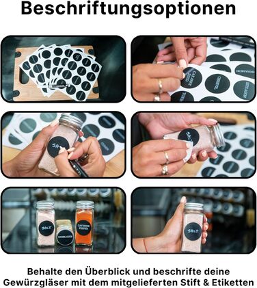 Підставка для спецій трирівнева з 24 баночками, чорна Deco haus