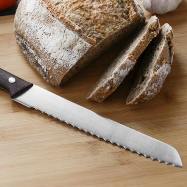 Ніж для хліба 20 см металік / дерево Essentials Berghoff