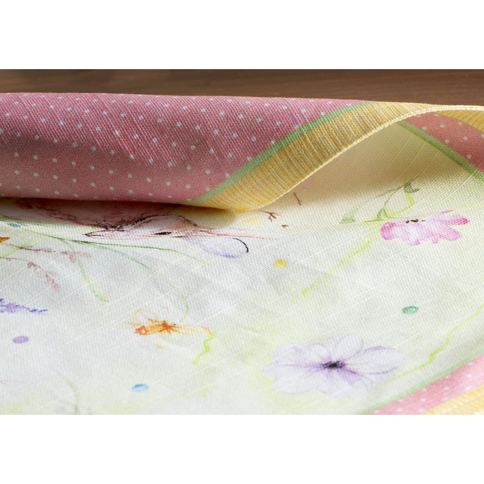 Бавовняні килимки для серветок, набір з 4 шт. , декоративні килимки для серветок, пасхальні килимки, що миються, для свят, вечерь, весни, літа (33 см x 48 см) (жовті), 39Hermine 100