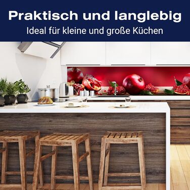 Кухонный фартук защита от брызг 180 х 50 см wandmotiv24