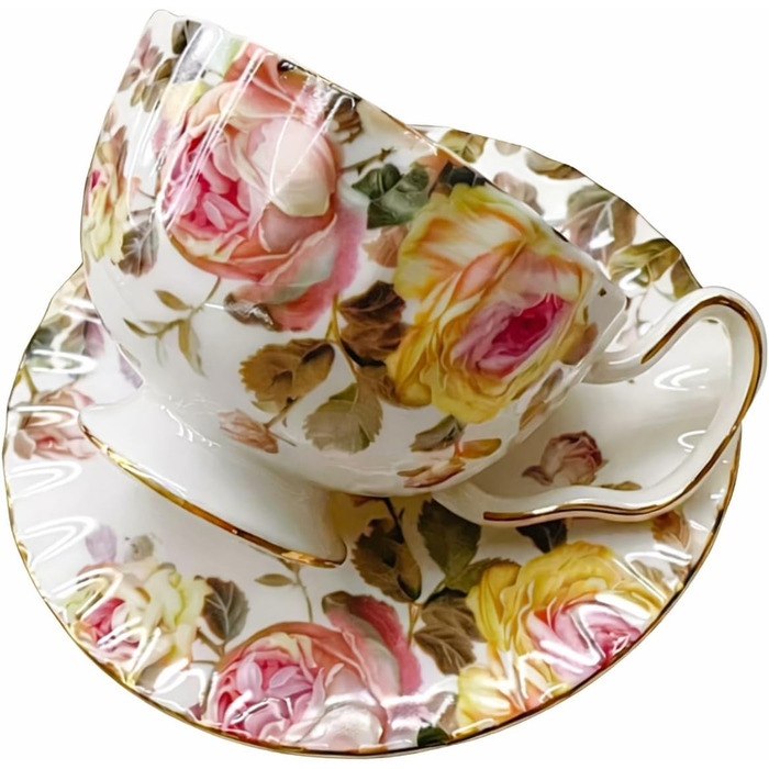 Керамічна чайна чашка з блюдцями та ложками (Herbst)