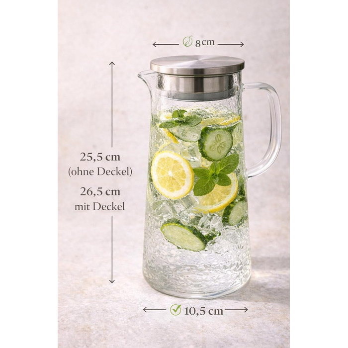 Скляний графін з кришкою 1,5 л WOODFLAME DECO AND MORE