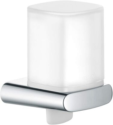 Дозатор лосьона металлический хромированный и хрустальный, емкость многоразовая ок. 180 мл, дозатор мыла для ванной комнаты и гостевого туалета, настенный монтаж, Elegance