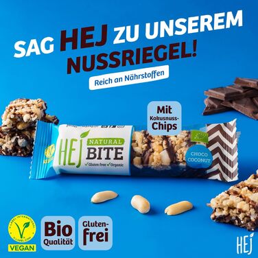 Органічні горіхові батончики - Низьковуглеводна закуска з горіхами - Веганський енергетичний батончик з мигдалем, фундуком та арахісом - Без глютену - Мигдаль та морська сіль 12 x 40 г Мигдаль та морська сіль 12 шт. (1 упаковка) (Шоколадно-кокосові, 12 шт