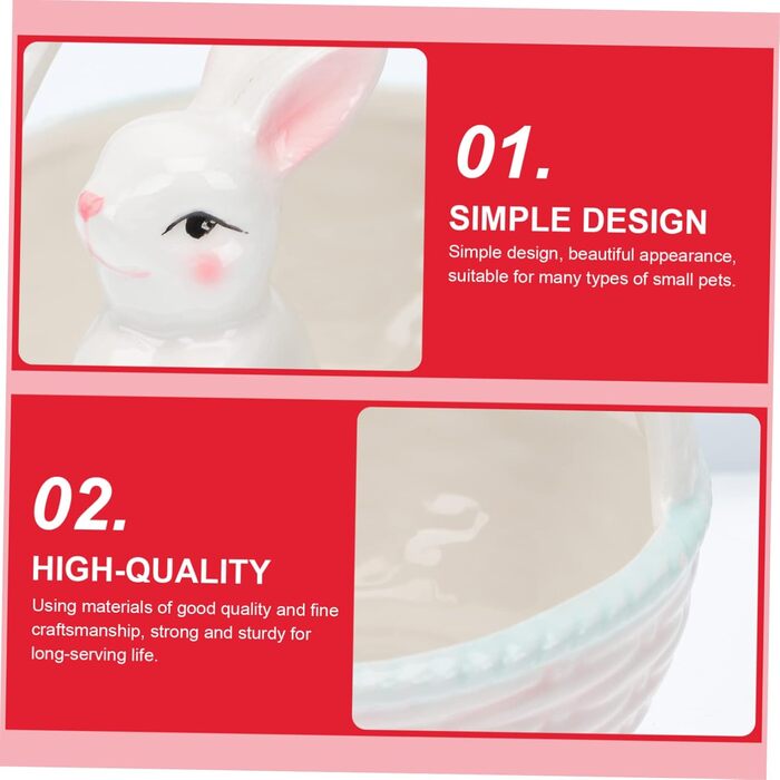 Керамічна декоративна фігурка зайчика до Великодня ABOOFAN