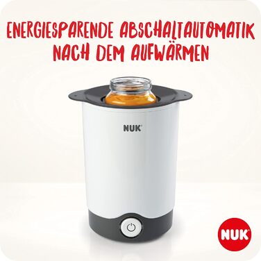Підігрівач дитячих пляшечок NUK Thermo 3в1 Мяке розморожування, нагрівання та підтримання тепла рідких і пюреподібних продуктів Кошик для легкого вилучення Вилка EU (Thermo Express Plus)