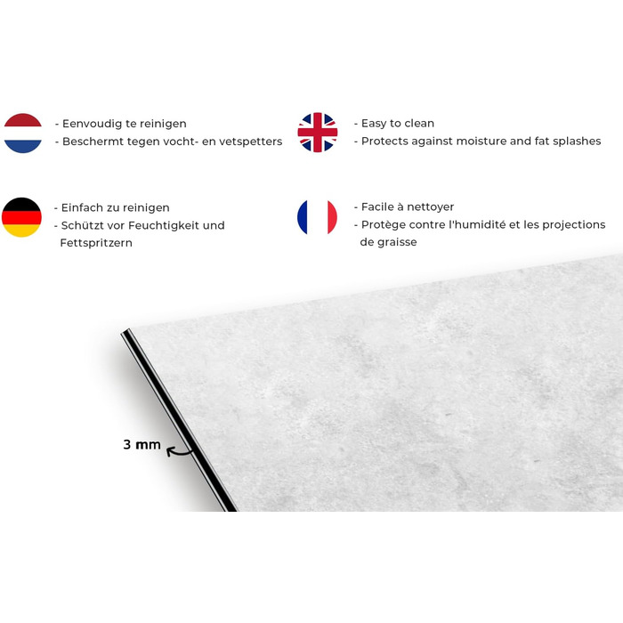 Панель для кухонного фартуха, бризкозахисна панель, декор для кухні, алюмінієва панель, бризкозахисна панель для плити, альтернатива скляній панелі, чорна - з малюнком - суцільна - чорна - темна - (мармурово-сіра, 60x40 см)