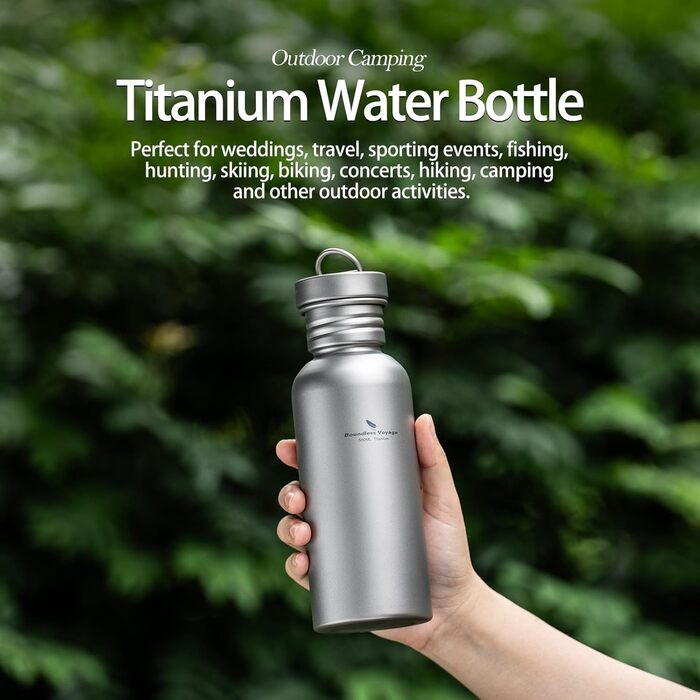 Титановая бутылка для кемпинга и походов 550 мл Boundless Voyage