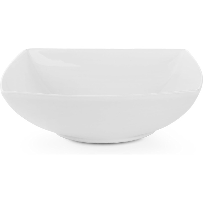 Консимо. Набор из 6 суповых тарелок - Тарелки для макарон - Глубокие тарелки - на 6 персон - Керамическая миска - Тарелка для салата EPIRI Подходит для микроволновой печи - 17x17 см - 500 мл - Глянец (белый)