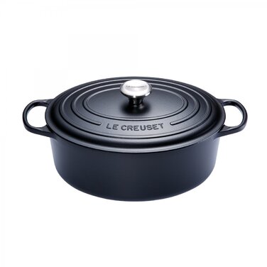 Гусятница / жаровня 33 см, чорний Le Creuset