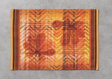 Бавовняні килимки для серветок, набір з 4 шт. , декоративні килимки для серветок, пасхальні килимки, що миються, для свят, вечерь, весни, літа (33 см x 48 см) (11 - тартан на День подяки), 39Hermine 100