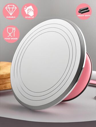 Обертова підставка для торта 30,5 см рожевий Yizish