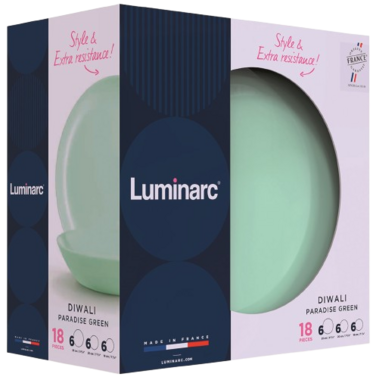 Сервіз Luminarc Diwali Paradise Green, 18 предметів (7053765)