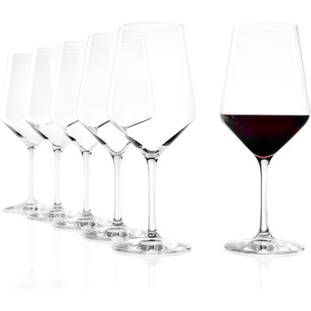 Бокалы для белого вина Revolution 365 мл I Набор из 6 бокалов для белого вина I Noble Crystal Glass I Бокалы для вина Посудомоечная машина Сейф I Набор бокалов для белого вина Ударопрочный I Высочайшее качество (бокалы для красного вина 650 мл)