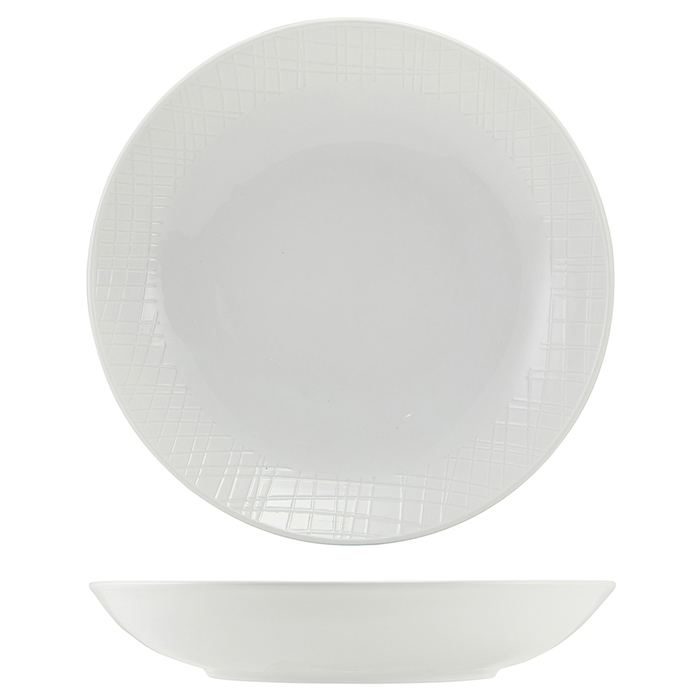 Тарелка глубокая 23 см, Incise Porcelain Lavara, GenWare