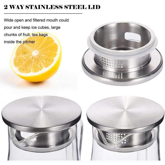 Стеклянный кувшин с крышкой для напитков 1,5л Sharemee