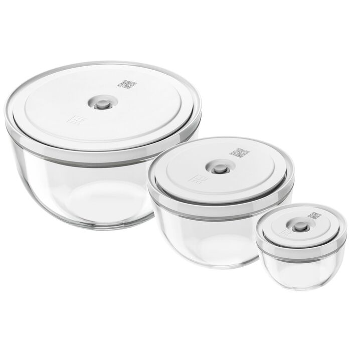 Набор мисок с вакуумными крышками, 6 предметов, прозрачное стекло Fresh & Save Zwilling