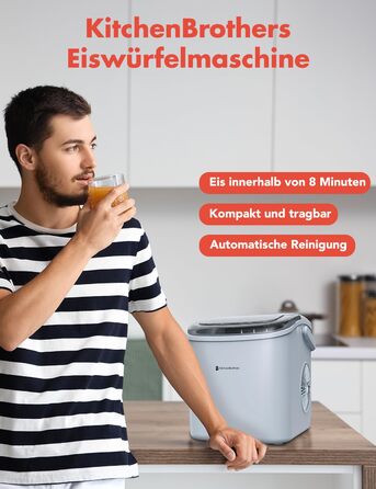 Льдогенератор 1,2 л 95 Вт белый KitchenBrothers