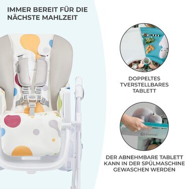 Детский стульчик для кормления с первых месяцев жизни YUMMY kk Kinderkraft
