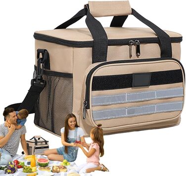 Ізольована сумка для їжі Міцна, об&39ємна, водонепроникна модель для походів, кемпінгу та роботи, кольору хакі