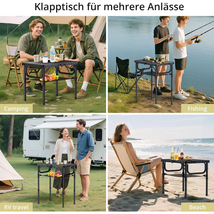 Складной кемпинговый стол 60 х 40 см Anbte