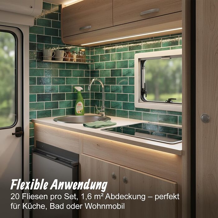 Клейкая самоклеющаяся плитка 30 х 30 см 20 шт Relaxdays