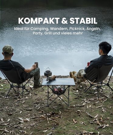 Складной алюминиевый стол для кемпинга 56x40,5x39,5 см OneTigris