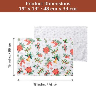 Бавовняні килимки для серветок, набір з 4 шт. , декоративні килимки для серветок, пасхальні килимки, що миються, для свят, вечерь, весни, літа (33 см x 48 см) (02 - Chromo), 39Hermine 100