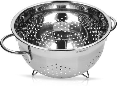Большой дуршлаг для пасты из нержавеющей стали 24 см Navaris