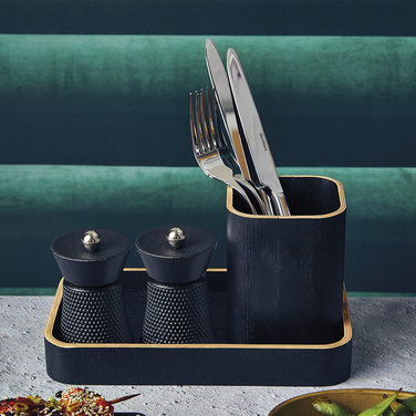 Поднос 23*13.8 см, черный шпон, GenWare