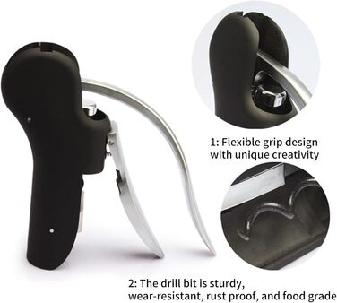 Профессиональный штопор с эргономичной ручкой jiingekk